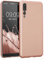 kwmobile Handyhülle kompatibel mit Huawei P20 Pro Hülle - weiche Silikon Case metallisch schimmernd in Metallic Rosegold