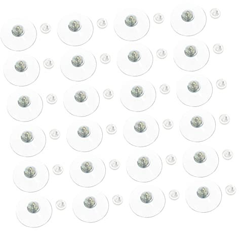 DIKACA 24st Klare Saugnäpfe Saugaufhänger Mit Gewinde Kleiderständer Aus Metall Detektoren Saugnäpfe Nussabsaugung Transparente Schraubenabsaugung Saughaken Saugen Pvc Spiegel Glas