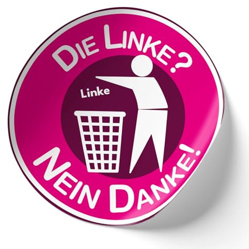 Finest Folia 2er Set Autoaufkleber Politik 10x10cm politische anti Sticker Aufkleber für Auto Kfz motorrad laptop fenster Selbstklebend R218 (18 Linke 3)