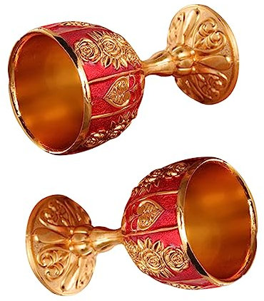 IMIKEYA 2pcs Wine Glasses Decor Metal Wine Goblet Martini Tumbler Martini Glasses Retro Glasses Retro Drinking Cup Desktop Ornament Metal Wine Cup European Style Zinc Alloy Rose