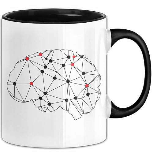 Psychologie Tasse Geschenk Gehirn Kaffee-Becher (Schwarz)