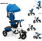 DREAMADE Dreirad ab 1 Jahr mit Schubstange, 6 in 1 Kinderdreirad mit Sonnendach, umkehrbarem Sitz & Aufbewahrungskorb, Klappbar Buggy bis 25kg (Blau)