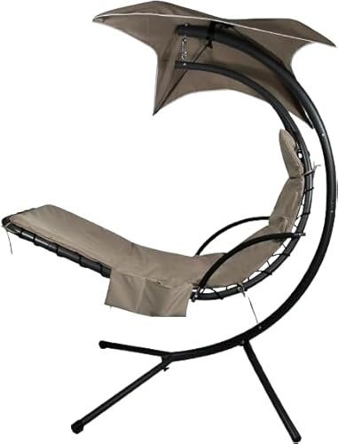 BASANOB Ersatz-Kissenbezug für Hängestuhl, wasserdicht, weicher Stoff, Kaffee, 226 x 68 x 2,5 cm