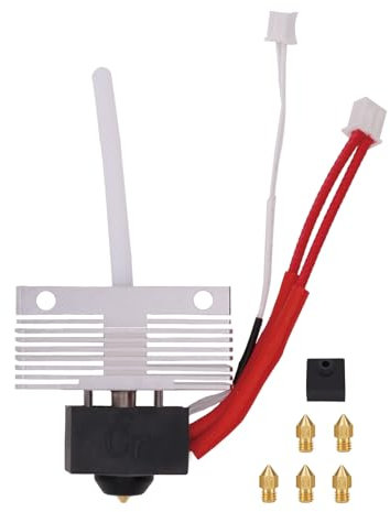 Hotend Kit for Elegoo Neptune 3 Pro/Plus/Max, 3D Printer Print Head Extruder Hot End Kit Heating Block Kit with 5PCS Extra 0.4mm Brass Nozzle Kit and 1 PCS Silicone Cover