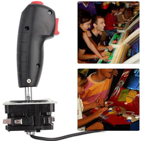 LIZEALUCKY 8 Way Flight Joystick with Trigger and Top Fire Button, Game Stick Grip Flying Joystick with Micromotion for Video Game Arcade Game