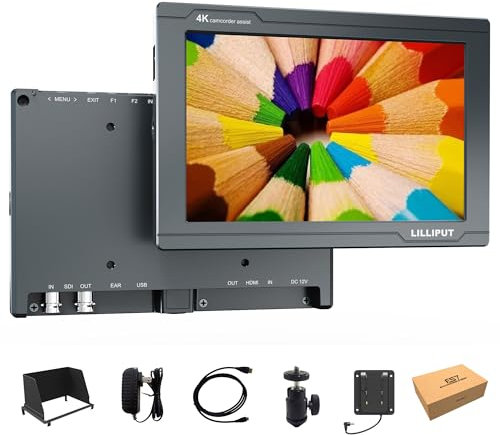 LILLIPUT FS7 7'' 1920 x 1200 FHD LCD Kaméra moniteur con Forma de Onda VectorScope Histograma 4K Salida de Entrada HDMI, DSLR Moniteur de Champ de caméra HDMI 1.4/3G-SDI Camera Field Monitor