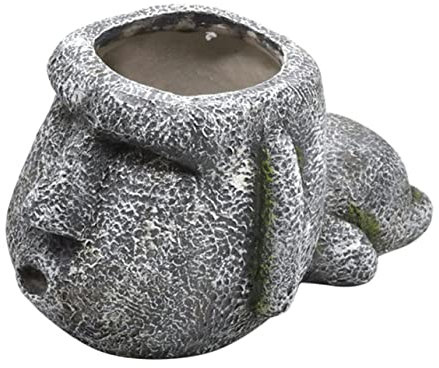 Ciieeo Wasserspeier Pflanzgefäß Skulptur Vase Make Up Pinsel Behälter Tisch Pflanzenständer Kaktus Pflanzgefäß Topf Pflanzendekorationen Menschliches Gesicht Mini Kaktus Töpfe
