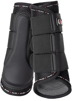 HORZE Pferde Gamaschen Cairo Infrarot, 2er Set, Schwarz, XL