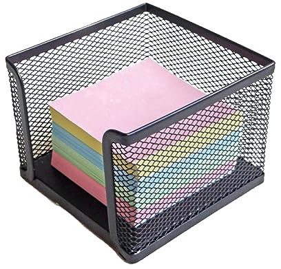 Operitacx Spender Für Selbstklebende Notizen Tischspender Post Selbstklebender Zettelhalter Desktop-notizhalter Notizblock Für Den Schreibtisch Notizblockhalter Registerkarten Kabel Black