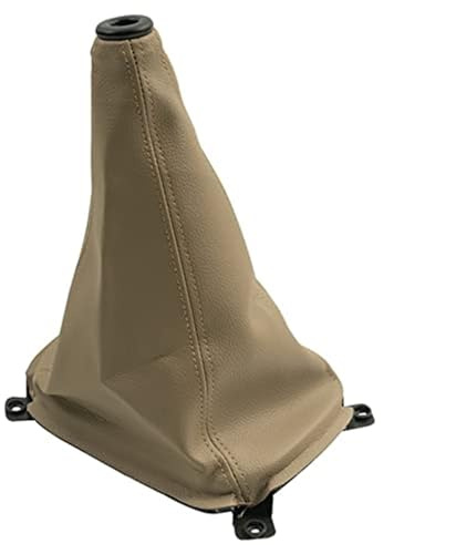 para Kia para Sportage Beige Cuero Manual Coche Mano Velocidad Bola Palanca Cambios Polaina Cubierta Bota Cubierta a Prueba Polvo Funda Collar Pomo Palanca Cambios(‎1)