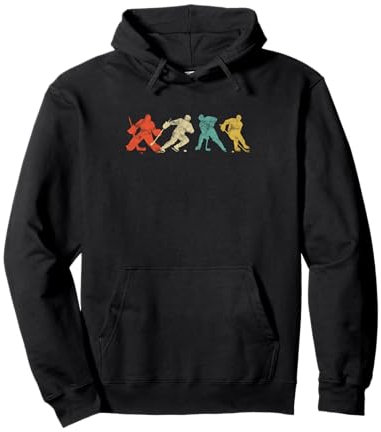 Ice Hockey 80s Retro Ice Hockey Pullover Hoodie