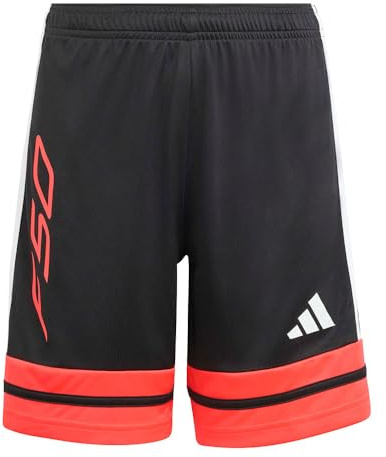 adidas Unisex Kids F50 Shorts Kids, Black/Lucid red/White, 7-8 Years