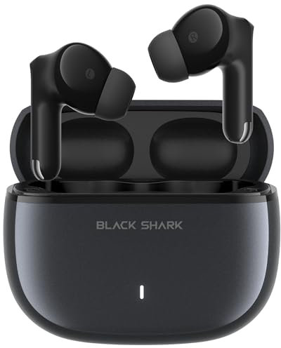Black Shark T23 Bluetooth Kopfhörer 5.4 In Ear, kabellose Kopfhörer mit Geräuschunterdrückung, ENC, 40 Stunden Akkulaufzeit mit Hülle, intelligente Touch-Steuerung, ergonomisches Design, Schwarz