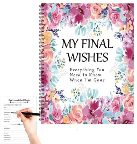 Death Book, Death Binder, Expert Comprehensive Guided Workbook Recording Vital Final Directives, Dignified Legacy Organizer, Planner for Conclusive Farewell Arrangements