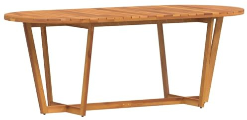 vidaXL Garten-Esstisch Oval 200x90x75 cm Massivholz Akazie