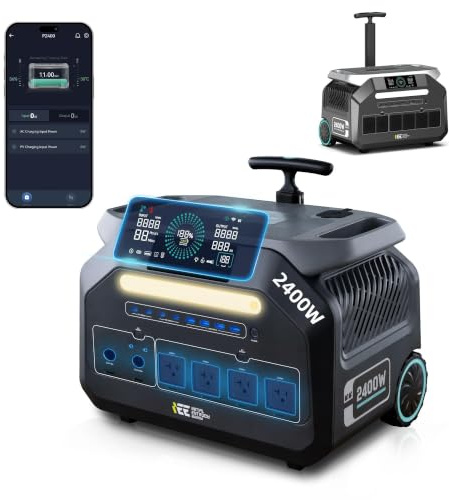 IEETek P800 Tragbare Powerstation, 512Wh LiFePO4-Akku, 800W (1600W Spitzenleistung) AC-Steckdose Power Bank, 1-Stunde-Schnellladung Lithium-Solargenerator, für den Haushalt, Notstromversorgung