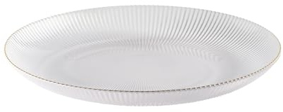 home&you - Servierplatte Rimini, Glasteller, Servierteller, Kuchenplatte, Dessertteller, Tortenteller, Servierschale, Frühstücksteller, Speiseteller, Ø31cm - Gold