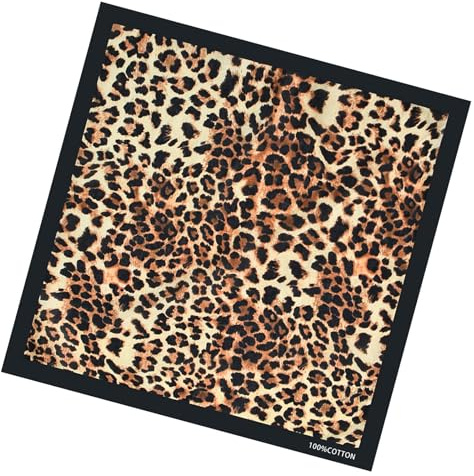 FSDSHGKDG Bandana, 53,3 cm, Leopardenmuster, Bandana, Kopftuch für Damen, Herren, quadratisch, Turbane, Kopftuch, bunt, Kopfbedeckung, G09