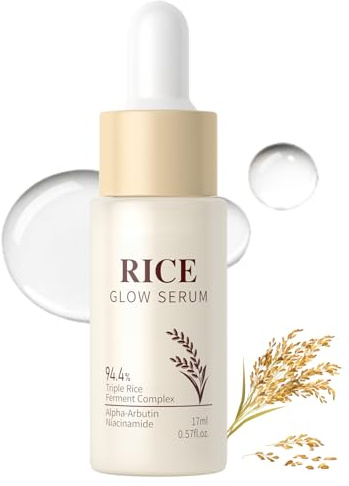 Rice Serum Gesicht,Reisserum mit Koreanische Reis Extrakte,Feuchtigkeitsspendend für trockene Haut,Anti Falten,Poren Verkleinern für Strahlende Haut,Rice Gesichtsserum Korean,Niacinamide Serum