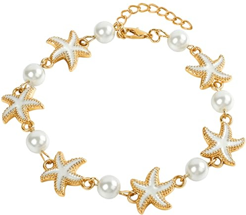 EKKONG Chevilles à Coquillage,Bracelets de Cheville en Perles pour Femmes, Bracelet Cheville Coquillage Ensemble de Bijoux d'Été Hawaïen