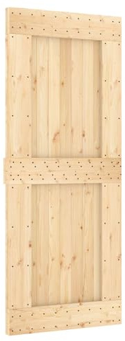 Porta Scorrevole Legno Bianco Naturale 85x210 Cm | Meccanismo compatto, Stile moderno, Per soggiorno e camera, Anta singola
