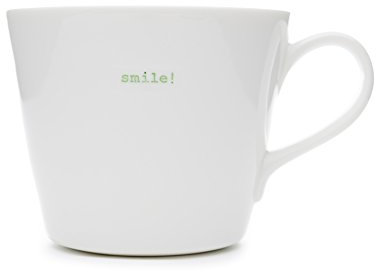 Keith Brymer Jones Word Range 'Smile. Bucket-Tasse, 0,35 l, Weiß