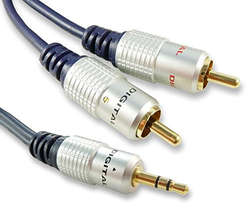 5m Quality 3.5mm Jack to Phono Cable - Audio Cable/Fully Screened (5 Metre)