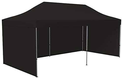 Vispronet Profi Faltpavillon/Faltzelt Basic 3 x 6 m, schwarz (3 Zeltwände) - weitere Farben und Größen lieferbar