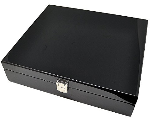 Aufbewahrungsbox 10 Uhren 8-fach lackiert Schwarz Uhrenbox 10215