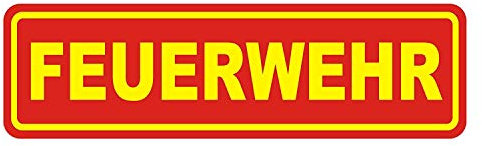 Magnetschild FEUERWEHR | Schild magnetisch | lieferbar in drei Größen (45 x 13 cm)