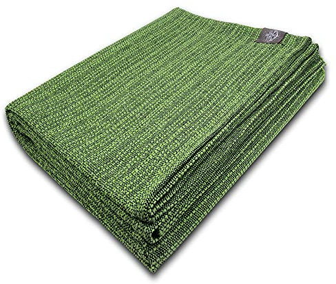 Craft Story Decke Yara - Tagesdecke aus 100% Baumwolle - Sofaüberwurf, Decke & Baumwolldecke - Apfelgrün einfarbig 170 x 220 cm