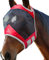 Harrison Howard CareMaster Feines Mesh Fleece Paddi Pro Luminous Pferde Fliegenmaske UV-Schutz Standard Rot Vollblut (M)