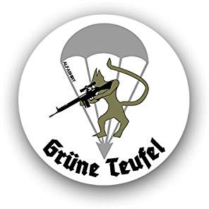 Grüne Teufel Fallschirmjäger Bundeswehr Aufkleber G3 ZF FschJgBtl 261 7x7#A4313
