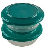 Tupperware Lot de 2 bols de service Bleu pétrole/transparent 275 ml