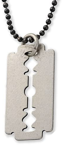 Handmade geschenk für ihn 925 Sterling Silber Halskette für Männer Anhängerr für Männer Halskette Rasierklinge Anhängerr Halskette Kette Herren Schmuck Friseur Punk Schmuck Rock Herren