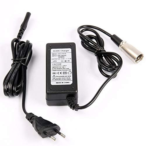 Mach1 - Chargeur de Batterie : 24 V - 1,3 A 1300mA - Trottinette électrique pour Batteries au Plomb - Connecteur XLR 3 Broches