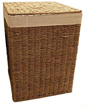 Abfalleimer Modern Creativity Natürlicher Rattan Mülleimer mit Deckel Mülltonne Fashion Storage Abfalleimer Landhausstil Abfalleimer (Größe: Medium)
