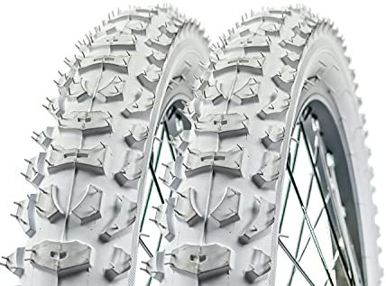2 Stück 18 Zoll DSI 50-355 Fahrrad MTB Reifen 18x1.90 Weiss B-Ware
