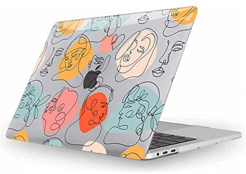 Fancity Kompatibel mit MacBook Air 13 Case M1 A2337 A2179 A1932 2018-2021 | Haltbare Anti-Kratzer harte Kunststoff Schutzhülle für Mac Air 13.3 Zoll mit Touch ID, Stoßfest & Wasserdicht, Art Face