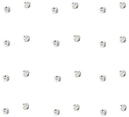 24Pcs Crystal Magnetic Stud Earrings Stainless Steel Cubic Zirconia Non Piercing Tragus Magnetic Nose Stud Fake Ear Nose Lip Ring Clip Non Piercing Jewelry for Women Men-3mm white