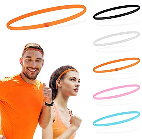 5er Pack Buntes rutschfestes Sportband für Laufen, Aerobic, Basketball, Volleyball, Yoga, Erwachsene und Kinder