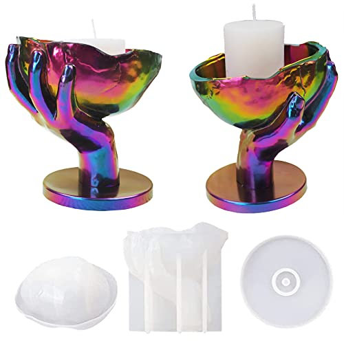 Befitery Kerzenhalter Silikonform Silikonformen Epoxidharz für Schmuck Aufbewahrungsbox, Stifthalter, Blumentopf und Kerzenhalter