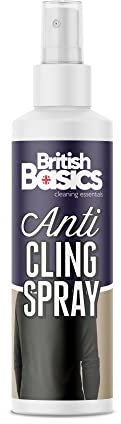 BritishBasics Anti-Cling/Static Charge Spray | for Clothes, Garments and Other Fabrics, 250ml,Clear