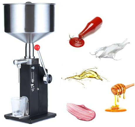SUSEMSE Abfüllmaschine manuell mit Skala 5 bis 50ml, paste Flüssigkeitsabfüllmaschine flaschenfüller Flaschenabfüllmaschine für Kosmetikcreme Lipgloss A03 Schwarz