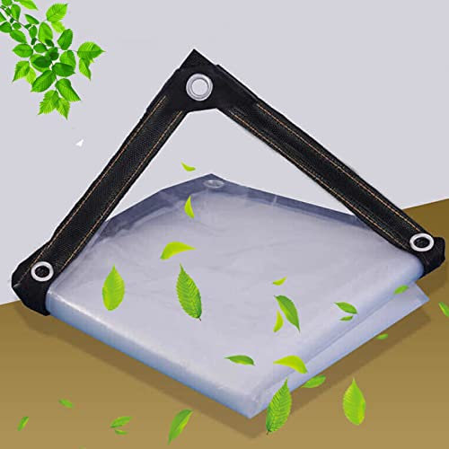 Transparent Plane mit ösen, 2x3M PE Klar wasserdichte Abdeckplane, Reißfest Wetterfeste Mehrzweck Tarp, Gewebeplane Planen für Outdoor Balkon Garten Seitenteile Pavillon, Schutzplane