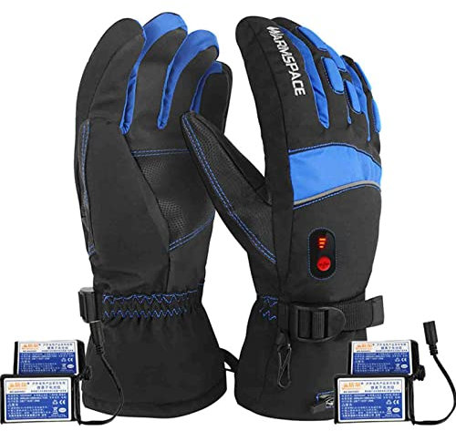 CHEWYNP Electric Battery Heated Gloves for Women Men,Touchscreen Thermal Heat Gloves,Battery Powered Electric Heating Ski Bike Motorcycle Warm Gloves Hand Warmers,Winter Thermo-Gloves