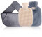 YIFOV Hot Water Bottle Bag Pouch Warm with Soft Waist Cover for Neck and Shoulder, Back,Hand, Legs, Waist Warm, Bed Warmers (Dark Grey)