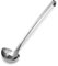 Forgast Mestolo Monoblock in Acciaio Inox, da Cucina con Manico Lungo, Cucchiaio da Salsa, per Brodo, Salsa e Zuppa, Utensile da Cucina, Argento, Diametro di 10 cm