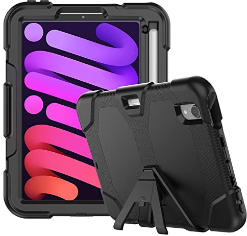 Lobwerk 3in1 Schutzhülle Displayschutz Stativ für Apple iPad mini 6 2021 6 Generation Cover Case hybrid Outdoor Tasche Case 8.3 Zoll