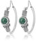 UNIQUE große Shiva Creolen 25mm 925 Sterling Silber Malachit 2.4 Karat Damen Ohrringe Vintage Juweliers- Qualität